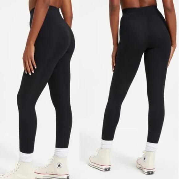 Good American Pants - GOOD AMERICAN Lounge Leggings High Rise Black Athleisure NWT Size Large (3)